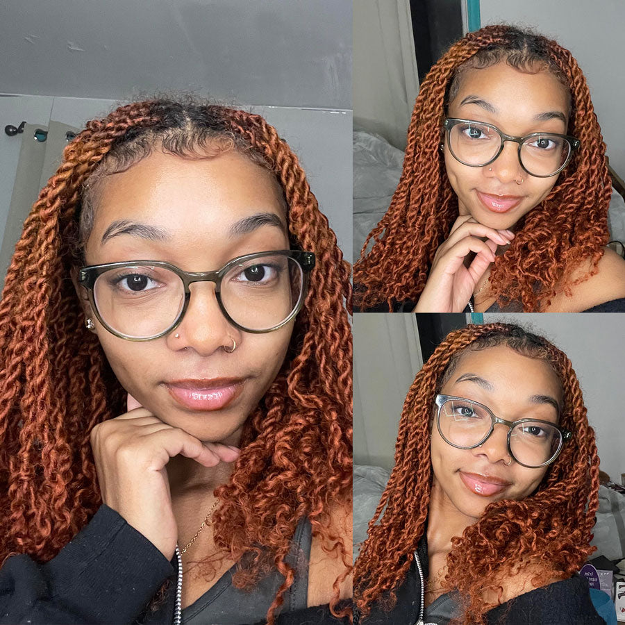 #350 Ginger Afro Kinky Bulk Human Hair for Dreadlocks/Braids/Twists/Repair Locs