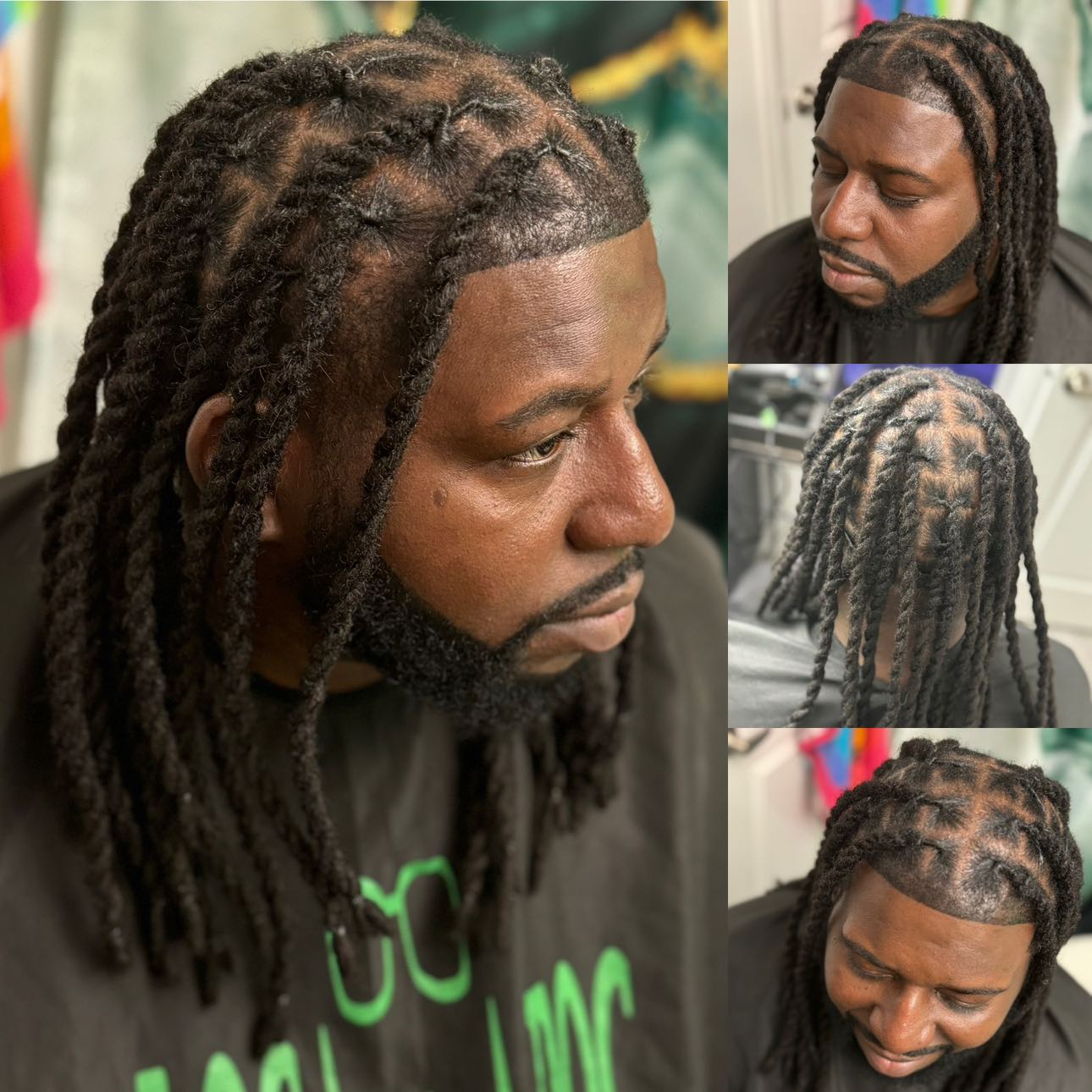 Dreadlocks de cheveux humains torsadés à deux brins