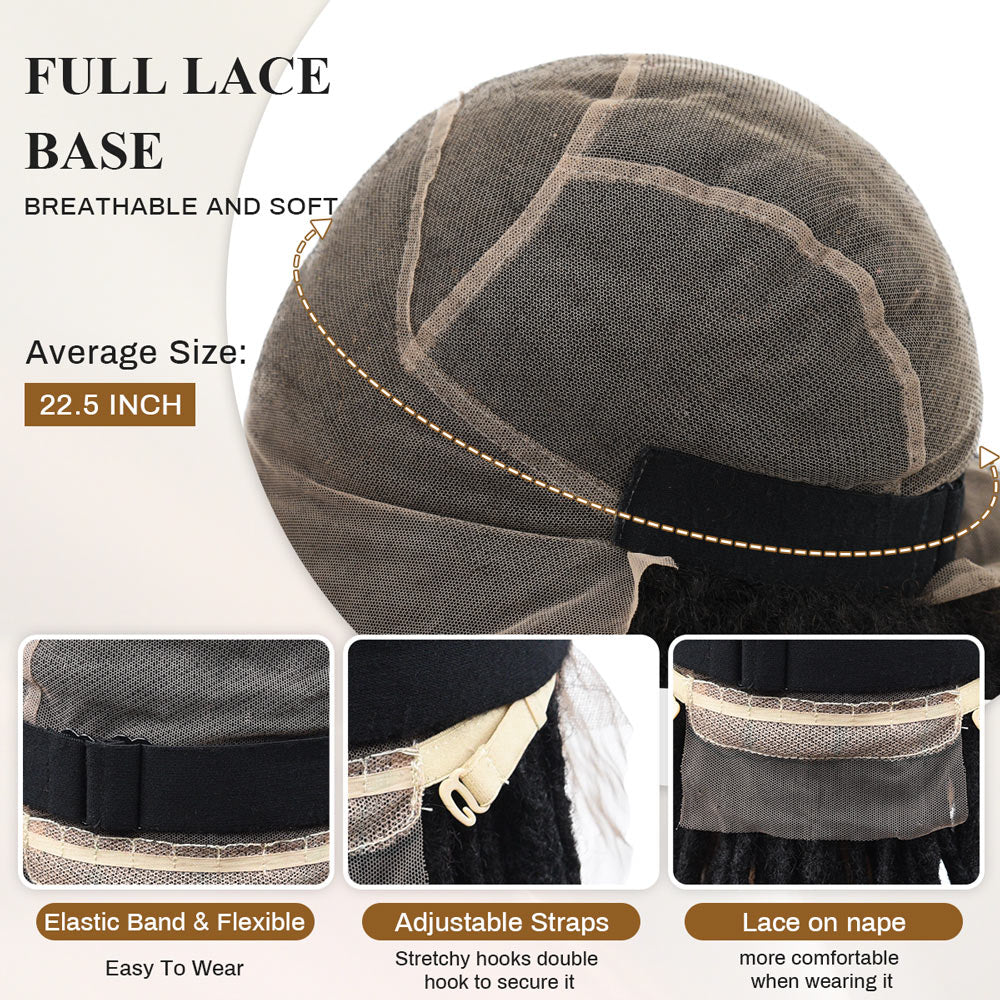 Afro Human Hair Wig Full Lace Base