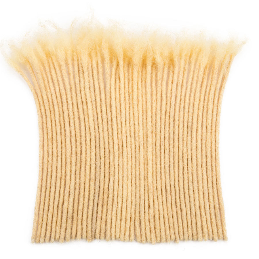 #613 Blonde Human Hair Dreadlocks Extensions Handmade Locs For Men and Women 0.4cm-0.8cm Thickness
