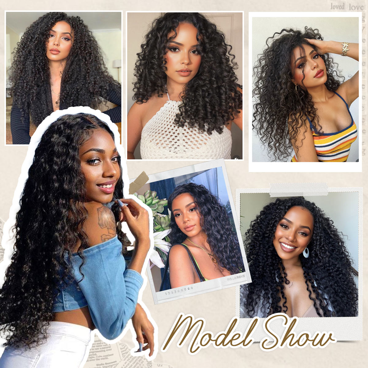 Deep Wave Crochet Hair Natural Black Feather Human Hair Extension