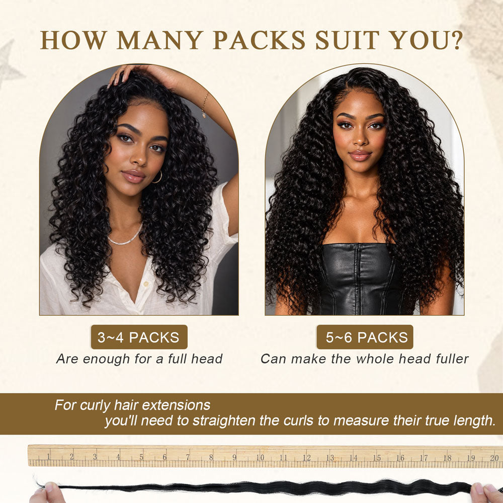 Deep Wave Crochet Hair Natural Black Feather Human Hair Extension