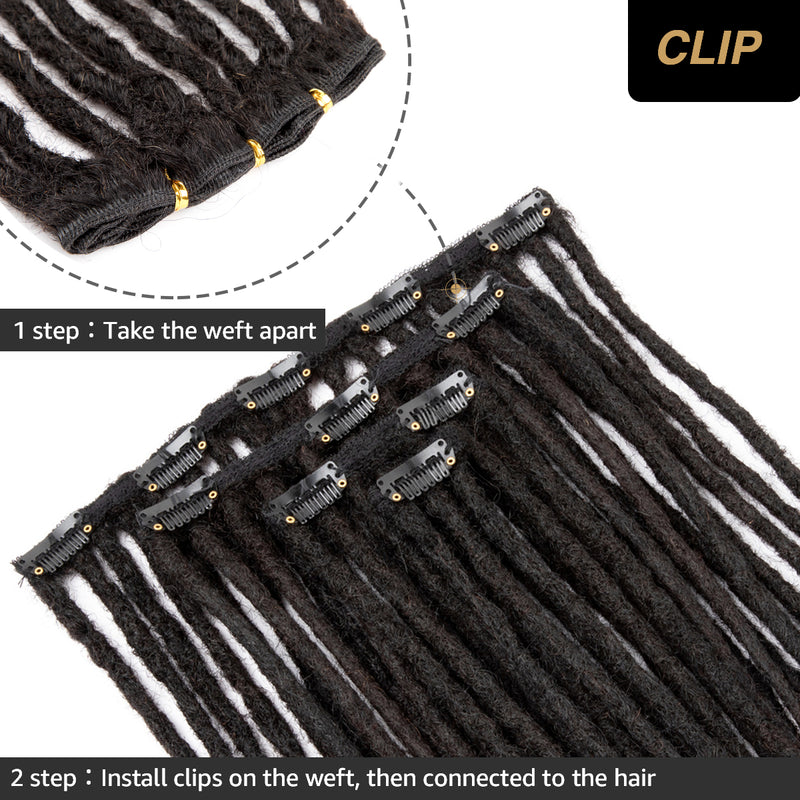 Human Hair Dreadlocks Extensions Freego Curly Ends Handmade Permanent Dreads Locs Hair Extensions