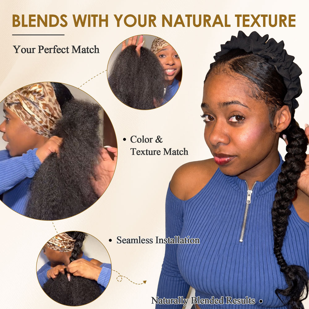 #4 Pre Stretched Braiding Hair for Twist Braids Kinky Straight Texture 100% Human Hair Extensions