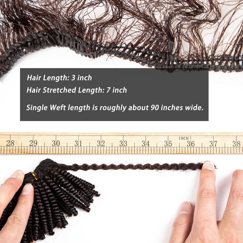 4C Afro Kinky Hair Bulk pour Dreadlocks, Idéal pour Faire des Locs, des Extensions de Réparation, des Twist ou des Tresses 6-18 pouces