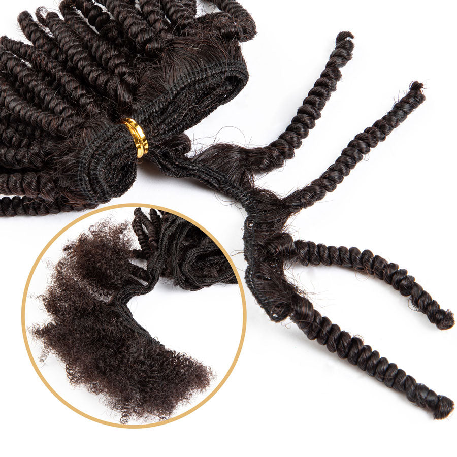 4C Afro Kinky Hair Bulk pour Dreadlocks, Idéal pour Faire des Locs, des Extensions de Réparation, des Twist ou des Tresses 6-18 pouces