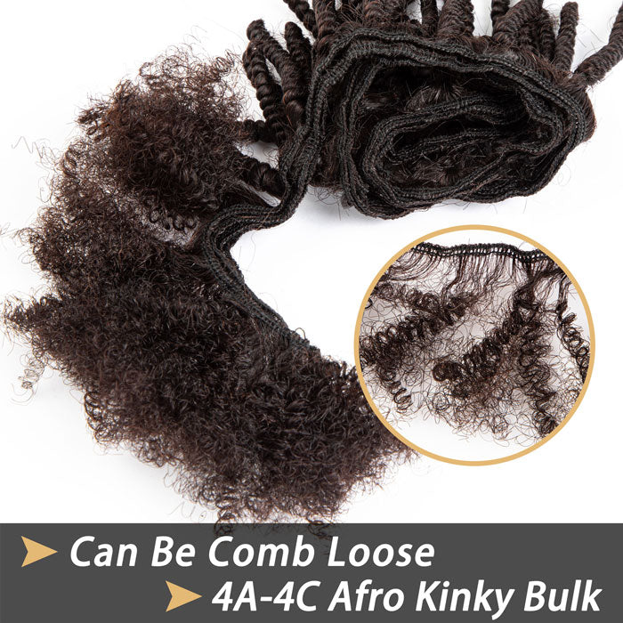 Afro Kinkys Weft Human Hair for Dreadlock Extensions Create, Repair