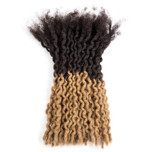 Curly Wave Dreadlocks Extensions Afro Human Hair Locs For Men and Women 0.4cm Thickness