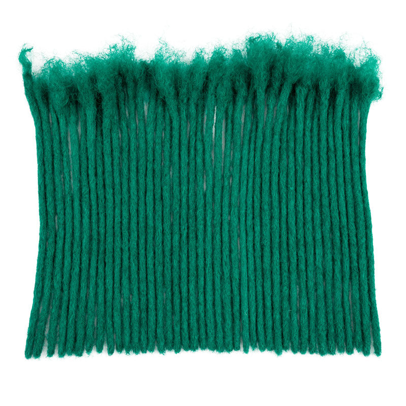 #Green Dreads Extensions de cheveux humains Dreadlocks 8 pouces Locs cheveux 0,6 cm