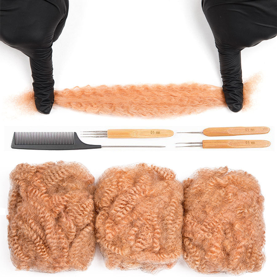 #Honey Blonde 4C Afro Cheveux Humains En Vrac pour Dreadlocks, Extensions de Réparation 6 pouces