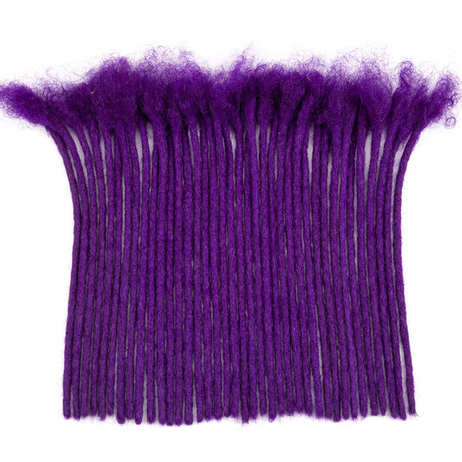 #Violet Dreads Extensions de cheveux humains Dreadlocks 8 pouces Locs cheveux 0,6 cm