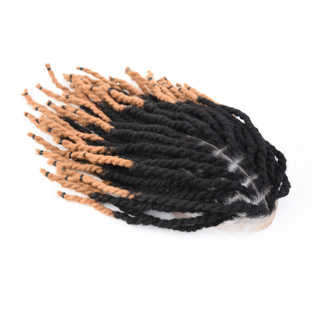 Two Strand Twist Dreadlocks Toupee Afro  Retwisting locs Base Unit For Black Men 100% Human Hair 8x10inch with Transparent Lace