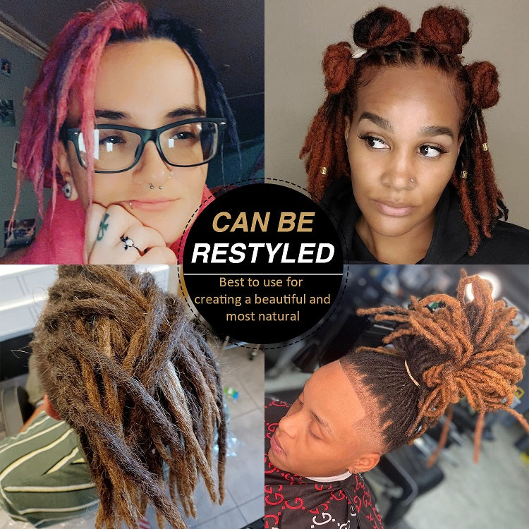 Red 4C Afro Kinkys Human Hair Bulk for Dreadlocks, Repair Extensions 6 Inch