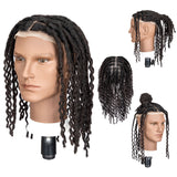 Curly Dreadlocks Toupee Wavy locs Base Unit 100% Human Hair Weave Hair Unit 8x10inch