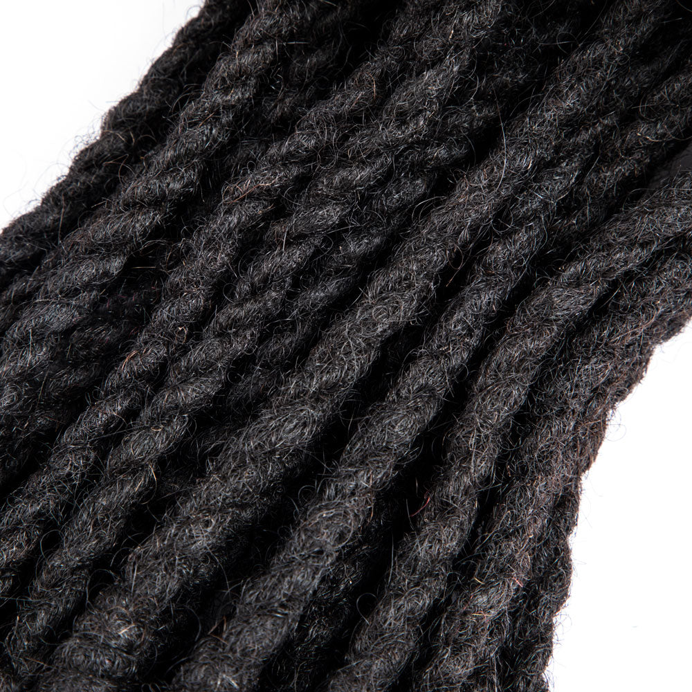 Dreadlocks de cheveux humains à deux brins 0.4cm-0.8cm Style Retwisting Starter Dreads Locs Extensions