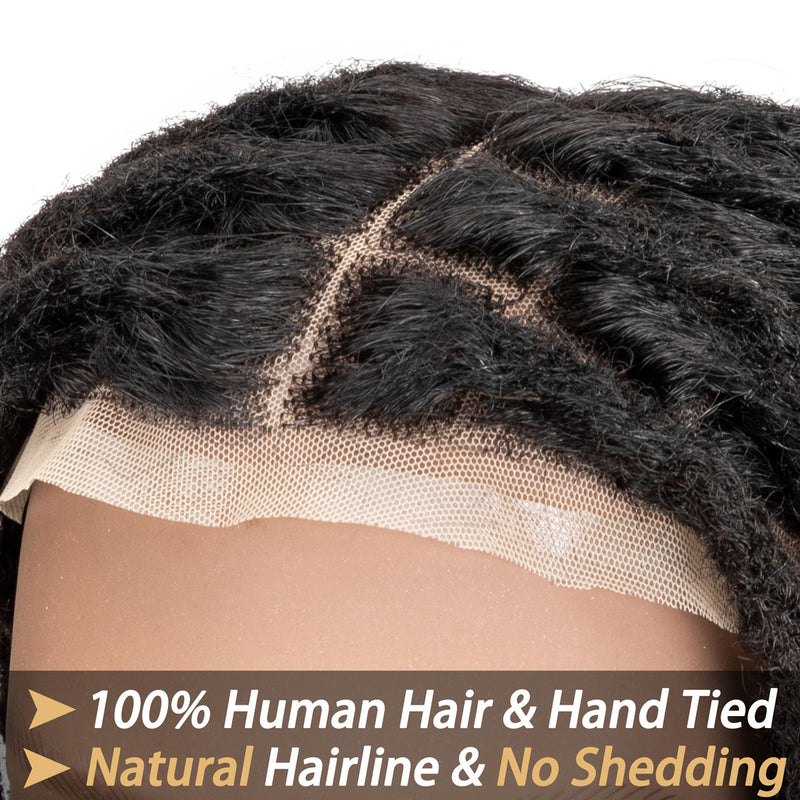 Curly Dreadlocks Toupee Wavy locs Base Unit 100% Human Hair Weave Hair Unit 8x10inch